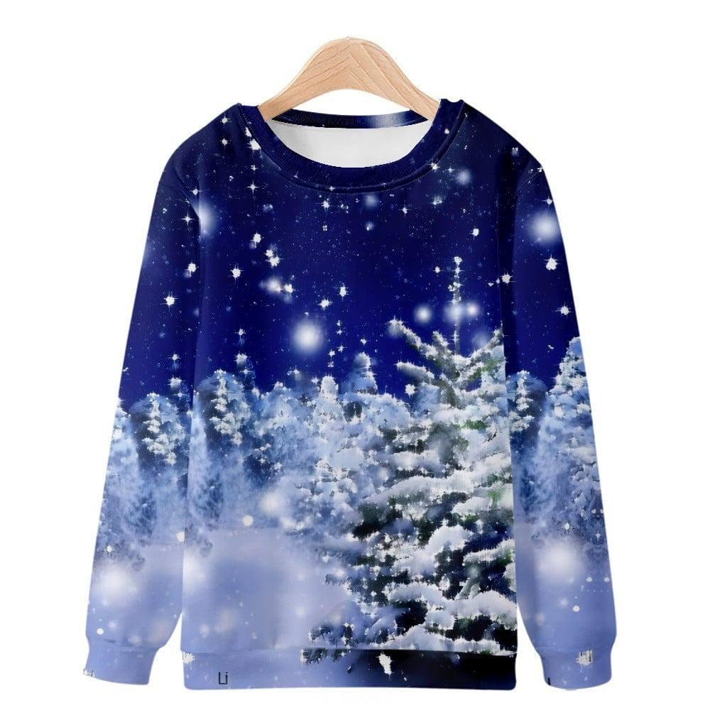 Trendy Christmas Creative Printing Round Neck Long Sleeve-7