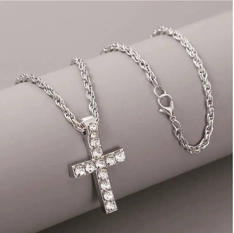 Unisex Alloy Clavicle Chain-Silver-2