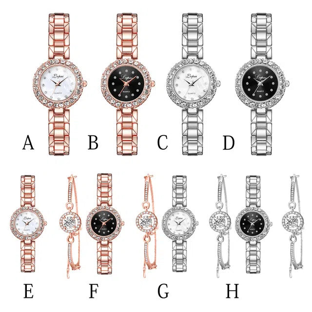 Watches-Set Bangle Clock Bracelet Wrist-Watch Quartz Women Fashion Ladies Brand Luxury-4