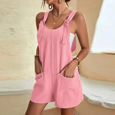 Women's Casual Summer Short Rompers Overalls 2024 Loose-12