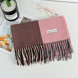 Women's Fashion Casual Cashmere Plaid Scarf-Large Plaid BB Powder-9