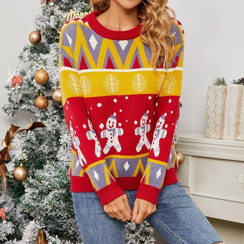 Women's Fashion Christmas Day Clash Sweater-1