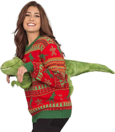 Women's Fashion Simple Christmas Sweater Top-Tyrannosaurus model-7