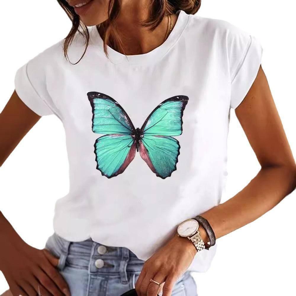 Women's Loose 3D Pattern T-shirt-5