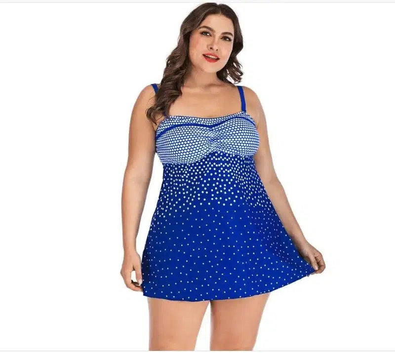 Women's Skirt Split Briefs Plus Size Swimsuit-2