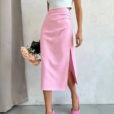 Women's Temperament High Waist Slim Fit Suit Skirt-3