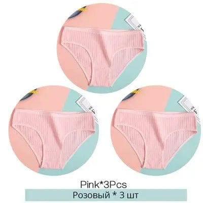 Women Underpants Solid Girls Briefs Female Lingerie-F-12