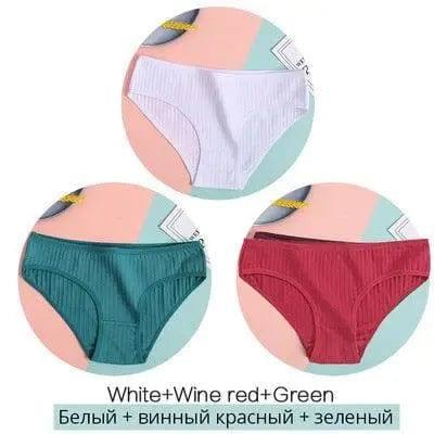 Women Underpants Solid Girls Briefs Female Lingerie-P-5